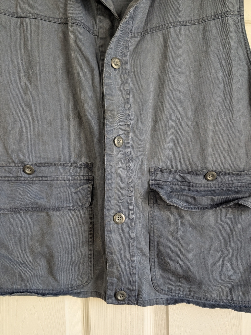 Vintage Midwest Traders Men's Utility Vest with Brown Corduroy Collar Size L - Picture 5 of 8